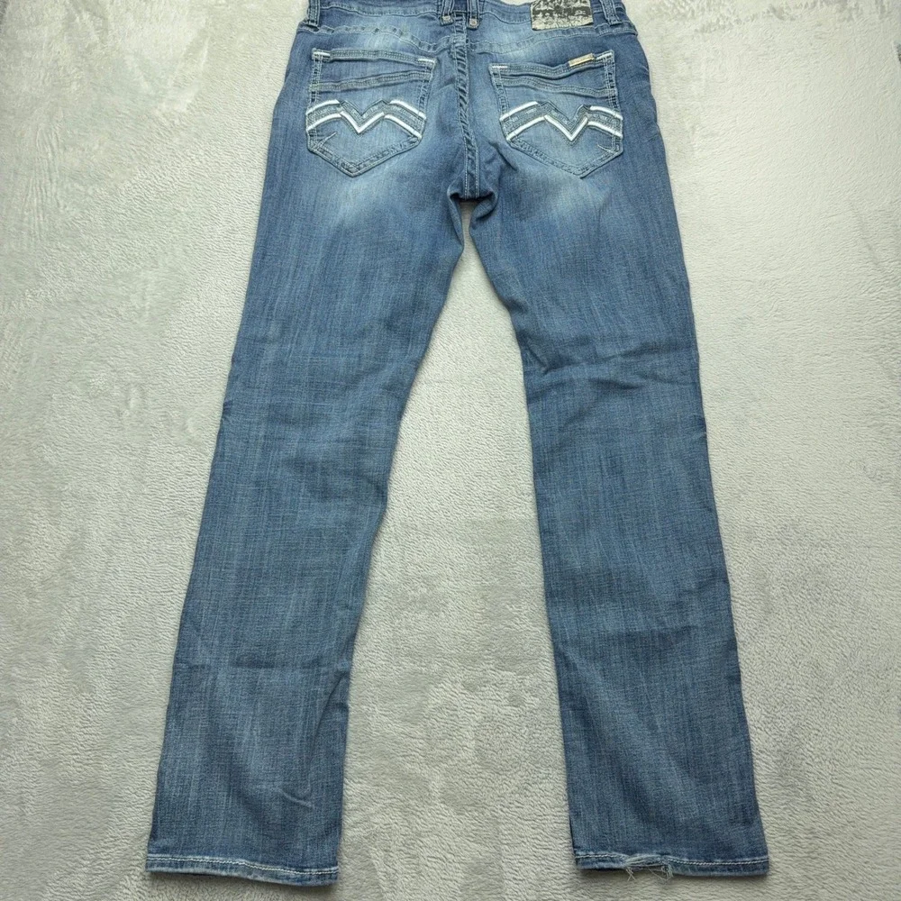 Salvage Straight Leg Jeans Mens 36x34 Blue Mayhem Regular Fit Buckle Exclusive